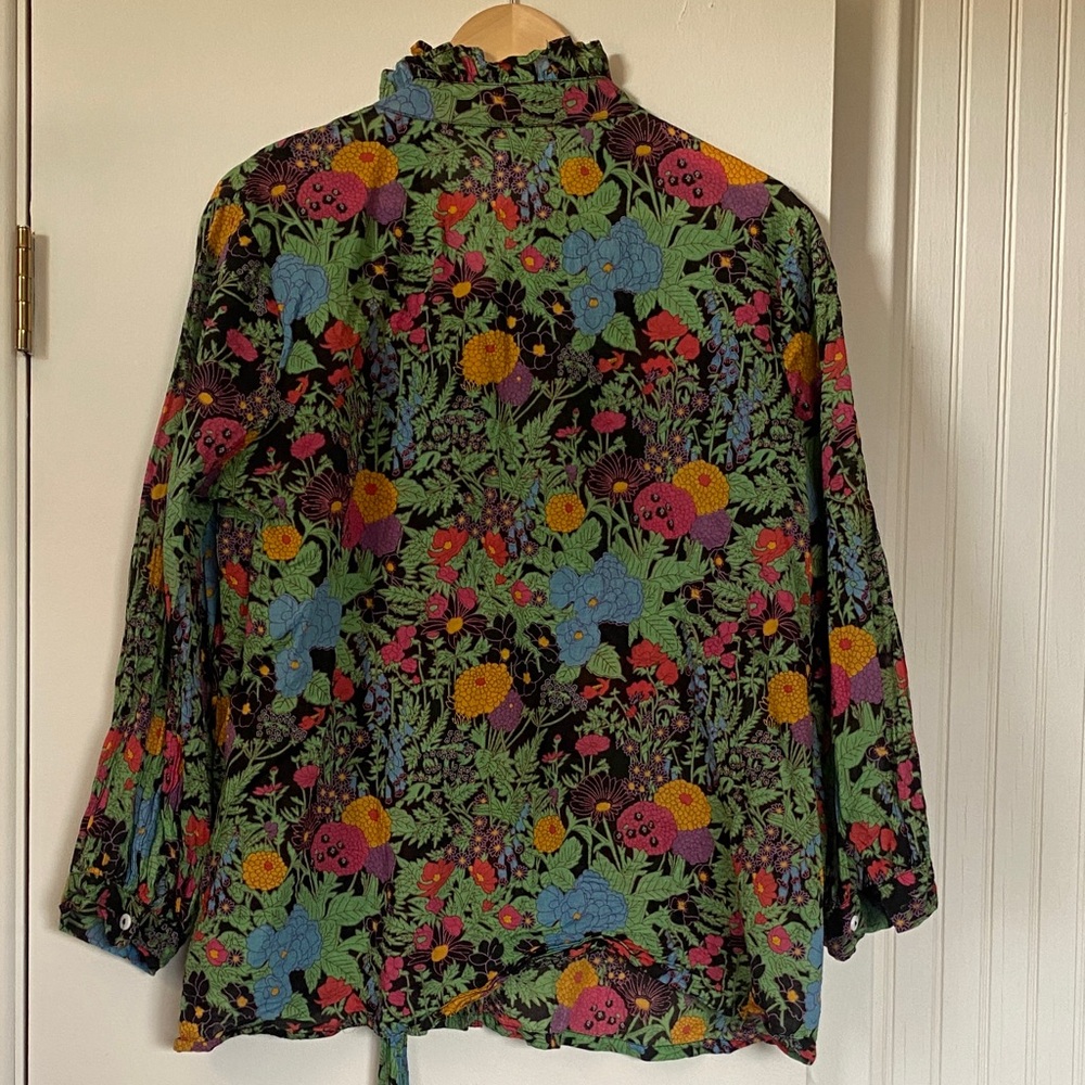 Floral Button Down Shirt by Maeve - Multicolor - Picture 5 of 8